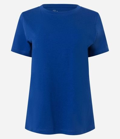 Blusa Alargada Básica en Algodón con Cuello Redondo y Manga Corta 6