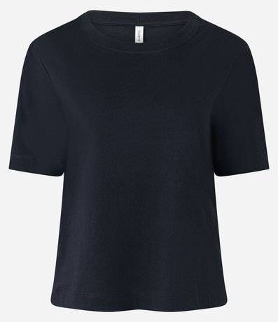 Blusa T-shirt en Media Malla con Hombreras