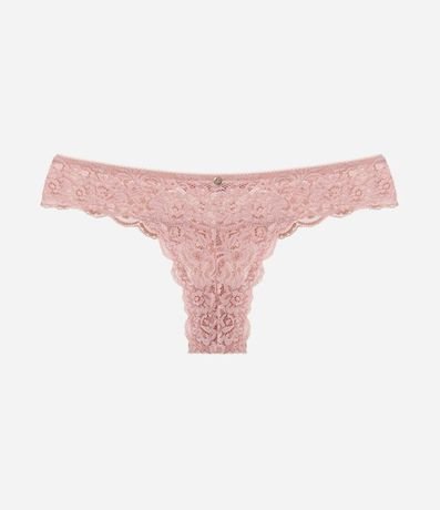 Bombacha Bikini Hilo en Encaje Floral con Moña en la Cintura 5