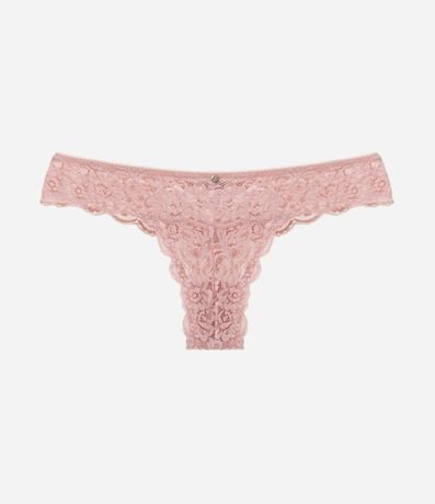 Bombacha Bikini Hilo en Encaje Floral con Moña en la Cintura 6