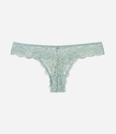 Bombacha Bikini Hilo en Encaje Floral con Moña en la Cintura 5