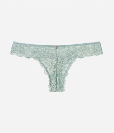 Bombacha Bikini Hilo en Encaje Floral con Moña en la Cintura 6