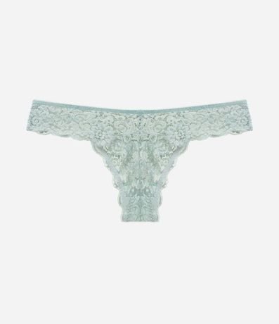 Bombacha Bikini Hilo en Encaje Floral con Moña en la Cintura 7