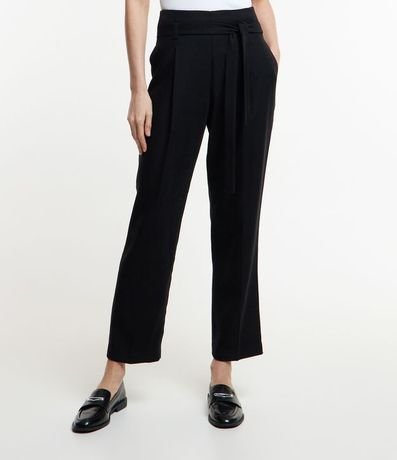 Pantalón Carrot Sastrería en Terciopelo con Lazo Delantero 3