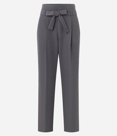 Pantalón Carrot Sastrería en Terciopelo con Lazo Delantero 6