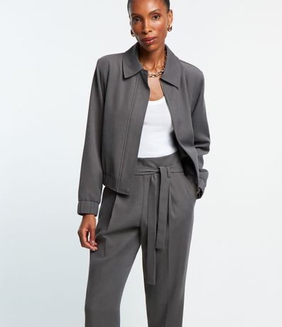 Pantalón Carrot Sastrería en Terciopelo con Lazo Delantero 2