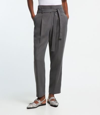 Pantalón Carrot Sastrería en Terciopelo con Lazo Delantero 3