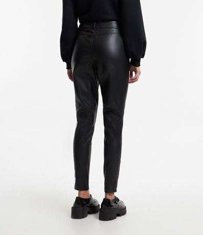 Pantalón Skinny en PU con Bolsillos Fake 3