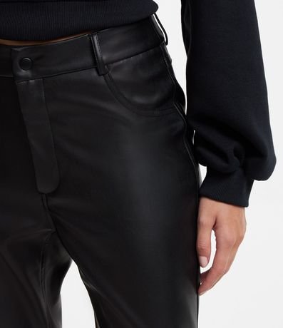 Pantalón Skinny en PU con Bolsillos Fake 4