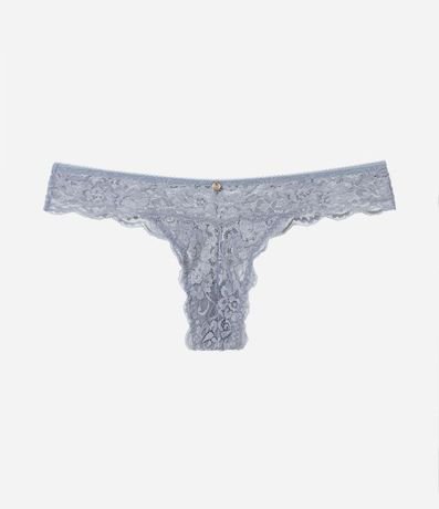 Bombacha Bikini Hilo en Encaje Floral con Moña en la Cintura 5