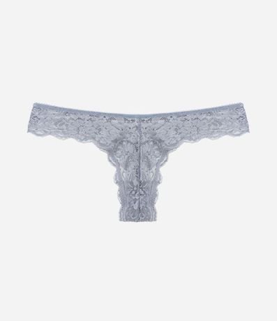 Bombacha Bikini Hilo en Encaje Floral con Moña en la Cintura 6