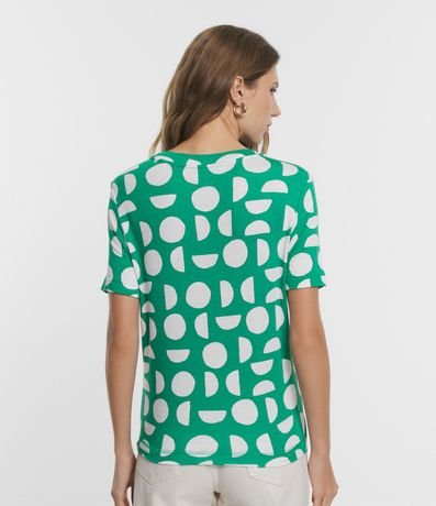 Blusa en Viscosa con Nudo Lateral y Estampa Geométrica 5