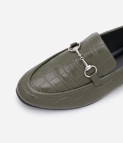 Zapato Loafer con Textura Croco y Detalle en la Parte Superior 4