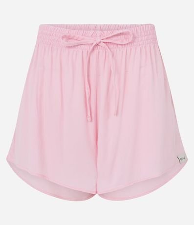 Short de Pijama en Viscosa Básico con Lazo en la Cintura 1