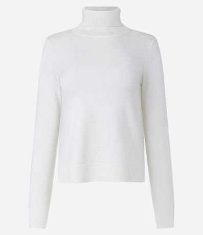 Blusa Alargada de Punto con Cuello Alto 5