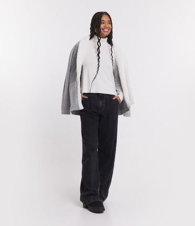 Blusa Alargada de Punto con Cuello Alto 2