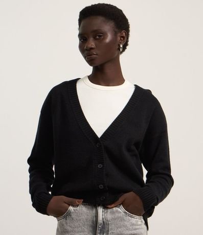 Cardigan Corto de Punto con Botones 3