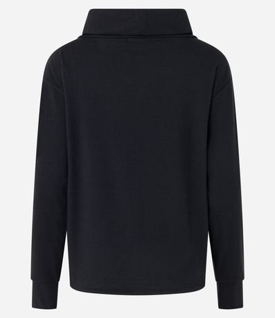 Blusa Acanalada con Tacto Peluche Cuello Alto y Lazo en el Bajo 7