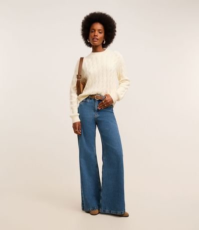 Suéter de Punto Pesado con Textura Trenzada 3