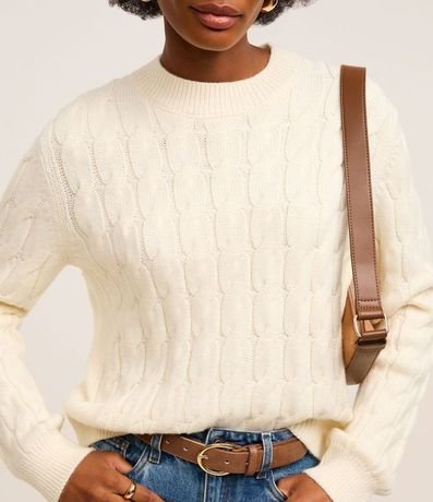 Suéter de Punto Pesado con Textura Trenzada 5