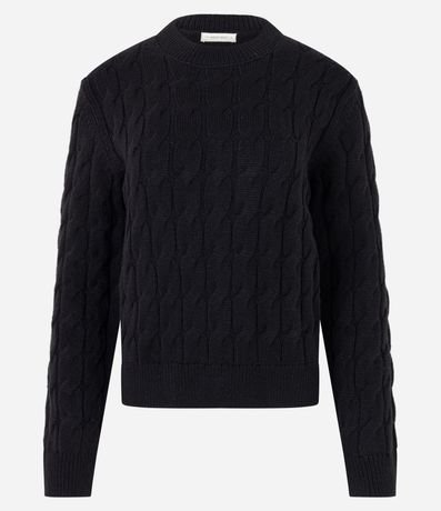 Suéter de Punto Pesado con Textura Trenzada 5