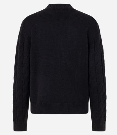 Suéter de Punto Pesado con Textura Trenzada 7