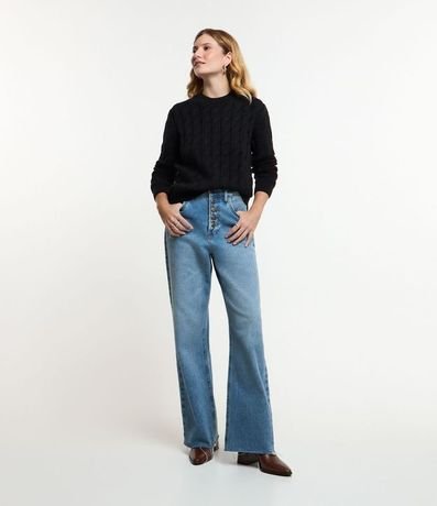 Suéter de Punto Pesado con Textura Trenzada 2