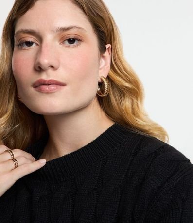 Suéter de Punto Pesado con Textura Trenzada 3