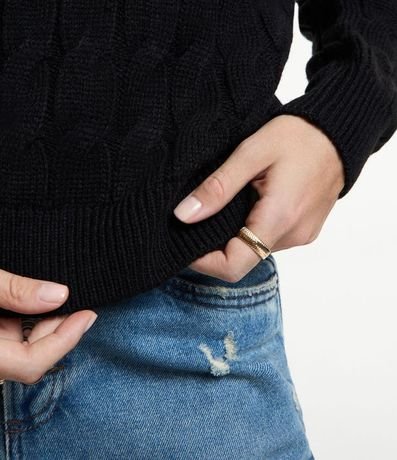 Suéter de Punto Pesado con Textura Trenzada 4