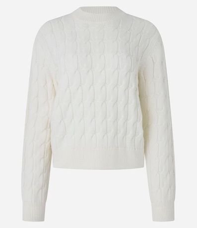 Suéter de Punto Pesado con Textura Trenzada 8