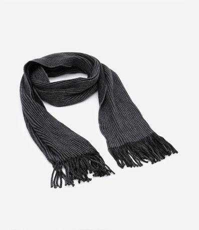Bufanda de Punto con Flecos y Efecto Melange 2