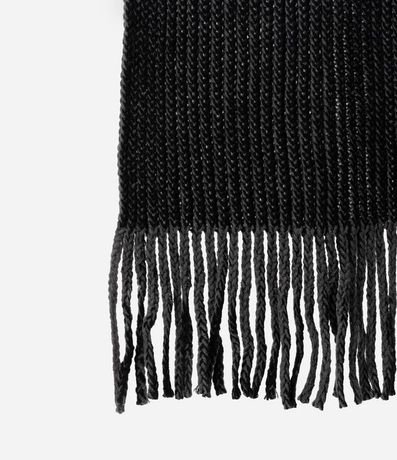 Bufanda de Punto con Flecos y Efecto Melange 5