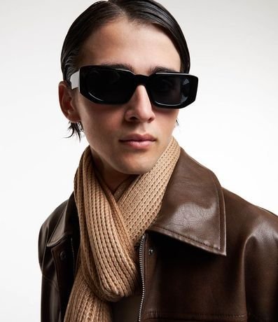 Bufanda de Punto con Flecos y Efecto Melange 5