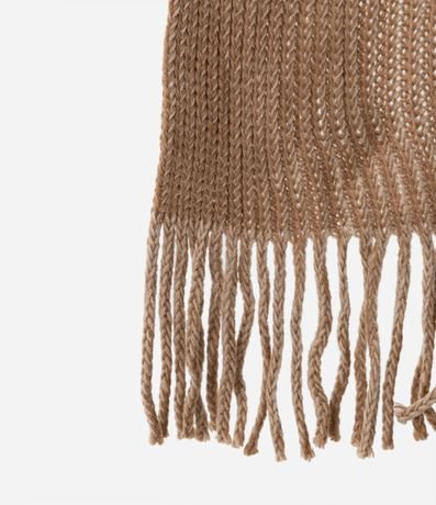 Bufanda de Punto con Flecos y Efecto Melange 3