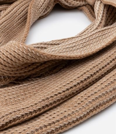 Bufanda de Punto con Flecos y Efecto Melange 4