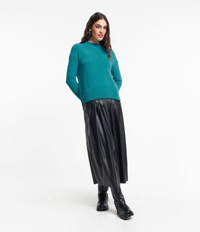Suéter en Tejido de Punto Texturizado con Sisa Deslocada 2