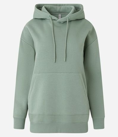 Buzo Alargado Cerrado Básico en Algodón con Capucha y Bolsillo Canguro Comfy 6