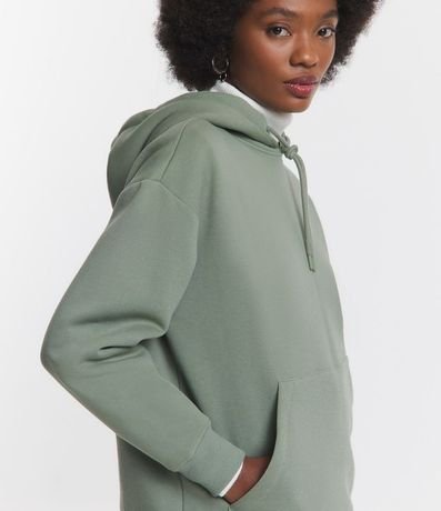 Buzo Alargado Cerrado Básico en Algodón con Capucha y Bolsillo Canguro Comfy 3