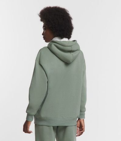 Buzo Alargado Cerrado Básico en Algodón con Capucha y Bolsillo Canguro Comfy 4