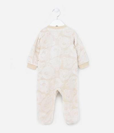 Mono Infantil en Fleece con Textura de Caritas de Oso - Talle 0 a 18 meses 3