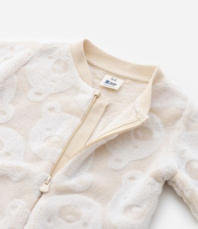 Mono Infantil en Fleece con Textura de Caritas de Oso - Talle 0 a 18 meses 7