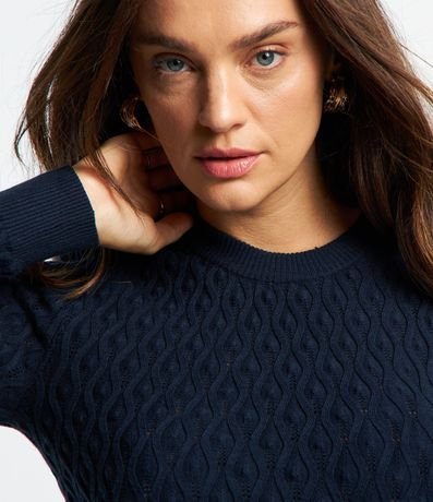 Blusa en Punto con Textura de Ondinhas 3
