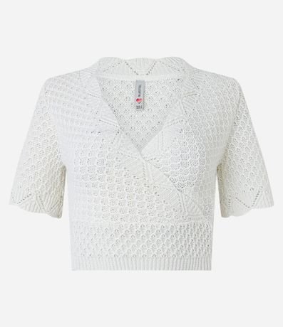 Blusa de Punto con Escote Traspasado y Textura 5