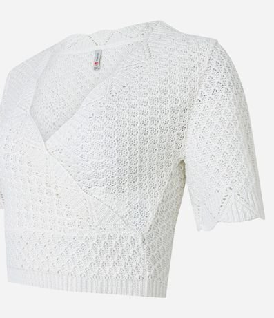 Blusa de Punto con Escote Traspasado y Textura 6