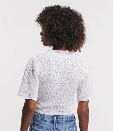 Blusa de Punto con Escote Traspasado y Textura 3