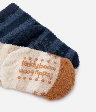 Kit 02 Medias Infantiles en Chenilla con Animalitos - Talle 0 a 12 meses 3