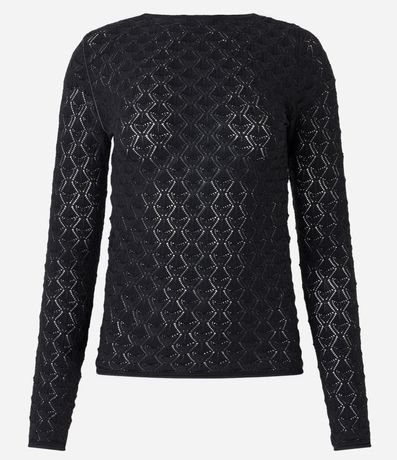 Blusa de Punto con Textura Geométrica 6
