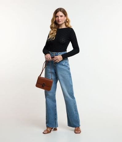 Blusa de Punto con Textura Geométrica 2