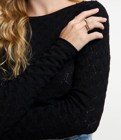 Blusa de Punto con Textura Geométrica 3