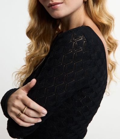 Blusa de Punto con Textura Geométrica 4